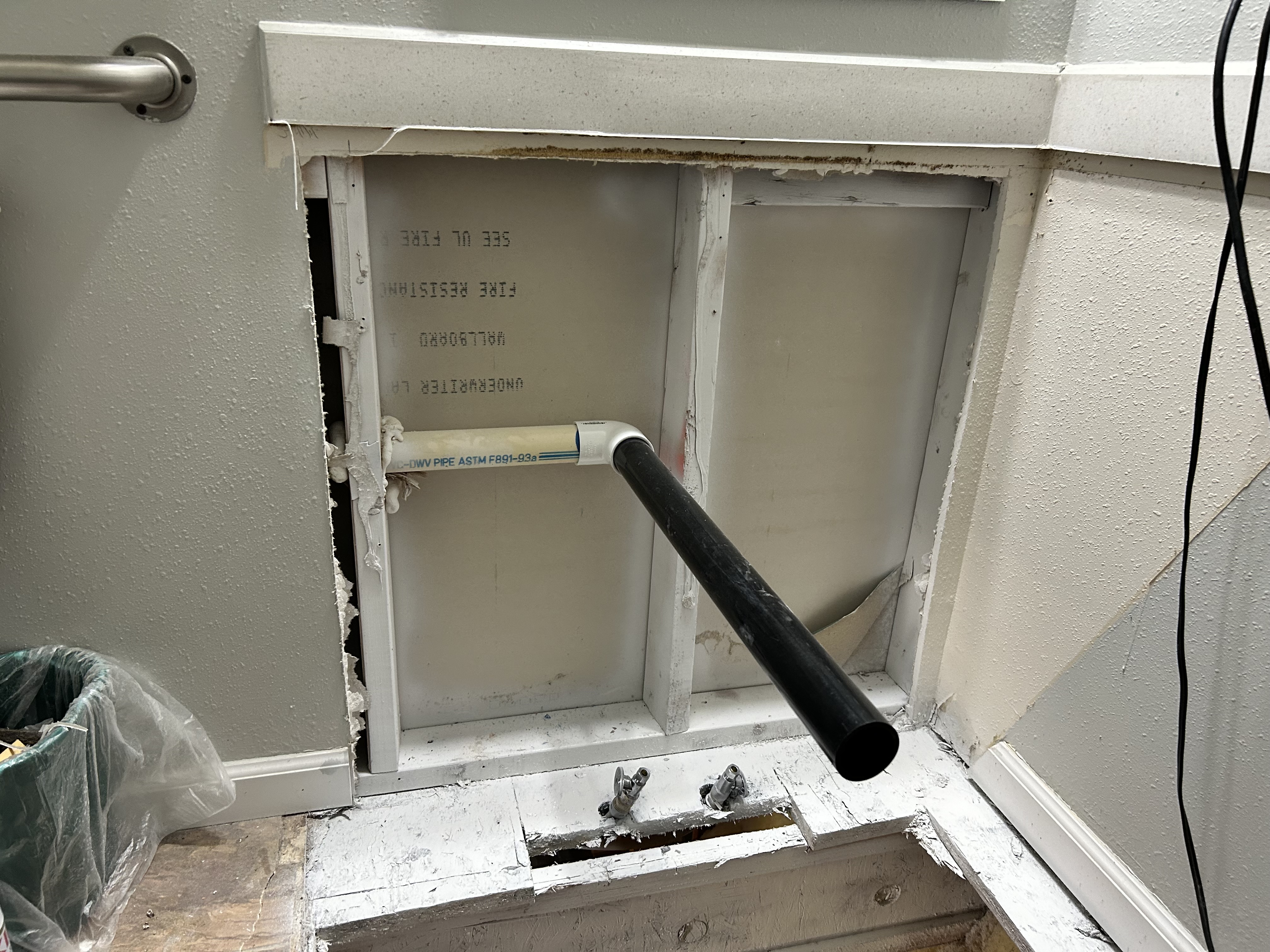 Bathroom remodel – open wall plumbing